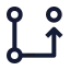 Gitbranch icon with stroke sharp style
