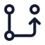Gitbranch icon with stroke standard style