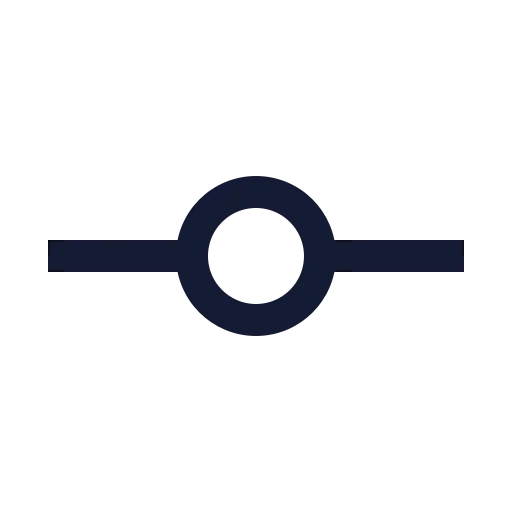 Git Commit Horizontal Icon in Stroke Sharp style