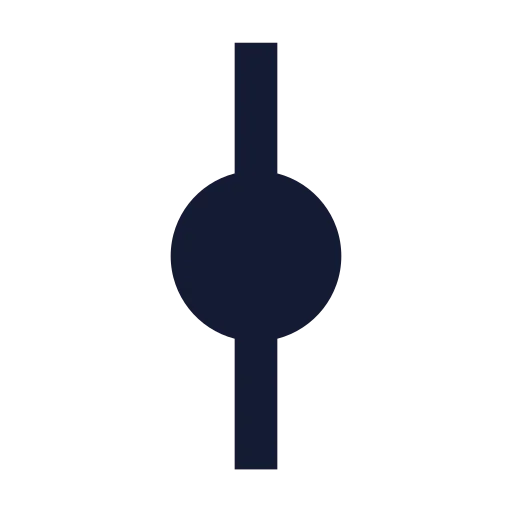 Git Commit Vertical Icon in Solid Sharp style