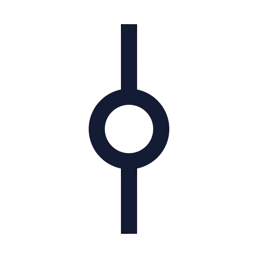 Git Commit Vertical Icon in Stroke Sharp style