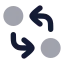 Gitcomparearrows icon with bulk rounded style