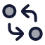 Gitcomparearrows icon with duotone rounded style