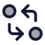 Gitcomparearrows icon with duotone standard style