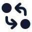 Gitcomparearrows icon with solid rounded style