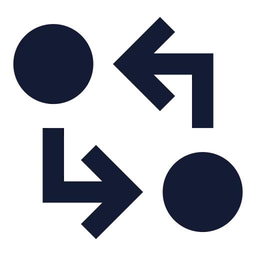 Git Compare Arrows Icon in Solid Sharp style