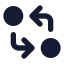 Gitcomparearrows icon with solid standard style