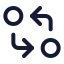 Gitcomparearrows icon with stroke standard style