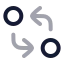 Gitcomparearrows icon with twotone rounded style