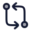 Gitcompare icon with duotone rounded style