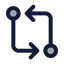 Gitcompare icon with duotone standard style