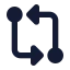 Gitcompare icon with solid standard style