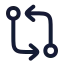 Gitcompare icon with stroke rounded style