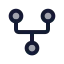 Gitfork icon with duotone standard style