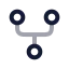 Gitfork icon with twotone rounded style