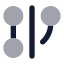 Gitgraph icon with bulk rounded style