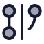Gitgraph icon with duotone rounded style