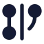Gitgraph icon with solid rounded style