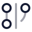 Gitgraph icon with twotone rounded style