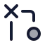 Gitmergeconflict icon with duotone standard style