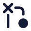 Gitmergeconflict icon with solid rounded style
