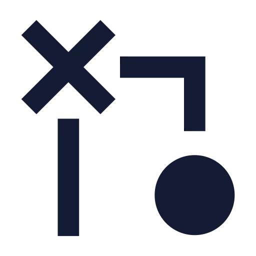 Git Merge Conflict Icon in Solid Sharp style