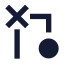 Gitmergeconflict icon with solid sharp style