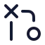 Gitmergeconflict icon with stroke rounded style