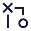Gitmergeconflict icon with stroke sharp style