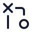 Gitmergeconflict icon with stroke standard style