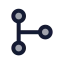Gitmerge icon with duotone standard style