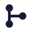Gitmerge icon with solid standard style