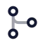 Gitmerge icon with twotone rounded style