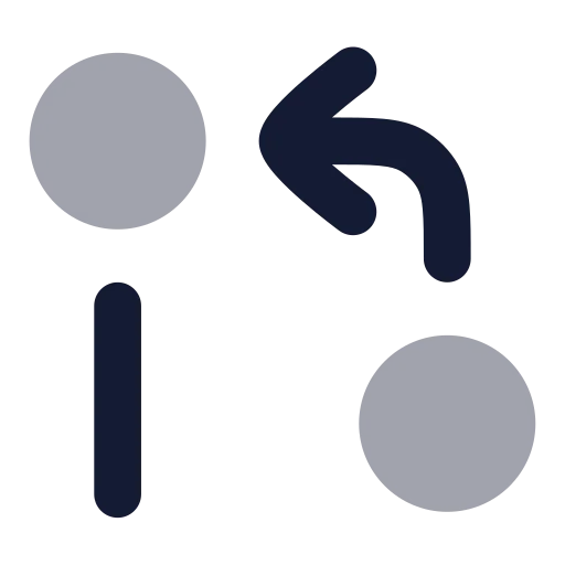 Git Pull Request Arrow Icon in Bulk Rounded style