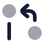 Gitpullrequestarrow icon with bulk rounded style