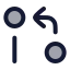 Gitpullrequestarrow icon with duotone rounded style