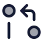 Gitpullrequestarrow icon with duotone standard style
