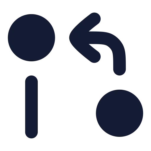 Git Pull Request Arrow Icon in Solid Rounded style