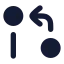 Gitpullrequestarrow icon with solid rounded style
