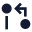 Gitpullrequestarrow icon with solid sharp style
