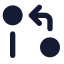 Gitpullrequestarrow icon with solid standard style