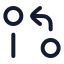Gitpullrequestarrow icon with stroke rounded style