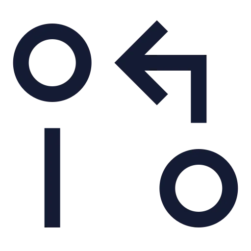 Git Pull Request Arrow Icon in Stroke Sharp style