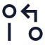 Gitpullrequestarrow icon with stroke sharp style