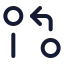 Gitpullrequestarrow icon with stroke standard style