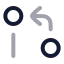 Gitpullrequestarrow icon with twotone rounded style