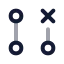 Gitpullrequestclosed icon with twotone rounded style