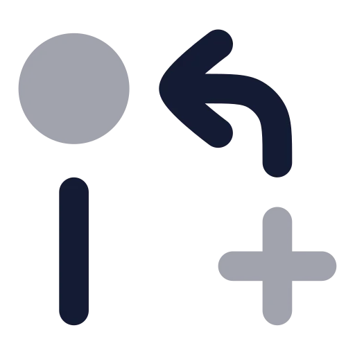 Git Pull Request Create Arrow Icon in Bulk Rounded style