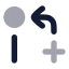 Gitpullrequestcreatearrow icon with bulk rounded style
