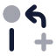 Gitpullrequestcreatearrow icon with bulk rounded style